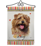 Norfolk Terrier Happiness - Pets Nature Vertical Impressions Decorative Flags HG110199 Made In USA