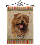 Norfolk Terrier Happiness - Pets Nature Vertical Impressions Decorative Flags HG110199 Made In USA