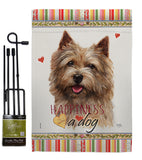 Norwich Terrier Happiness - Pets Nature Vertical Impressions Decorative Flags HG110200 Made In USA