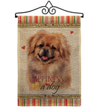 Pekingese Happiness - Pets Nature Vertical Impressions Decorative Flags HG110201 Made In USA