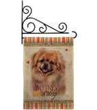 Pekingese Happiness - Pets Nature Vertical Impressions Decorative Flags HG110201 Made In USA