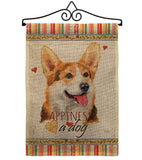 Pembroke Welsh Corgi Happiness - Pets Nature Vertical Impressions Decorative Flags HG110202 Made In USA