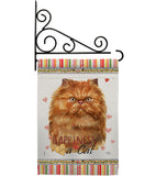 Tan Persian Happiness - Pets Nature Vertical Impressions Decorative Flags HG110204 Made In USA