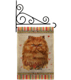 Tan Persian Happiness - Pets Nature Vertical Impressions Decorative Flags HG110204 Made In USA