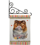 Persian Happiness - Pets Nature Vertical Impressions Decorative Flags HG110205 Made In USA