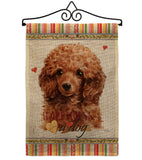 Miniature Poodle Happiness - Pets Nature Vertical Impressions Decorative Flags HG110209 Made In USA