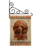 Miniature Poodle Happiness - Pets Nature Vertical Impressions Decorative Flags HG110209 Made In USA