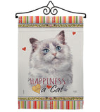 Bicolor Ragdoll Happiness - Pets Nature Vertical Impressions Decorative Flags HG110212 Made In USA