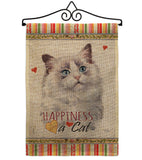 Bicolor Ragdoll Happiness - Pets Nature Vertical Impressions Decorative Flags HG110212 Made In USA