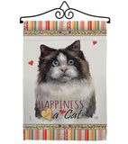 Mitted Ragdoll Happiness - Pets Nature Vertical Impressions Decorative Flags HG110213 Made In USA