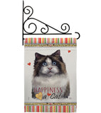 Mitted Ragdoll Happiness - Pets Nature Vertical Impressions Decorative Flags HG110213 Made In USA