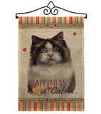 Mitted Ragdoll Happiness - Pets Nature Vertical Impressions Decorative Flags HG110213 Made In USA