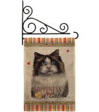 Mitted Ragdoll Happiness - Pets Nature Vertical Impressions Decorative Flags HG110213 Made In USA