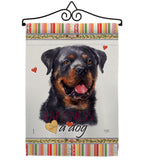 Rottweiler Happiness - Pets Nature Vertical Impressions Decorative Flags HG110214 Made In USA