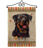 Rottweiler Happiness - Pets Nature Vertical Impressions Decorative Flags HG110214 Made In USA