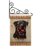 Rottweiler Happiness - Pets Nature Vertical Impressions Decorative Flags HG110214 Made In USA