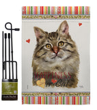 Siberian Happiness - Pets Nature Vertical Impressions Decorative Flags HG110219 Made In USA