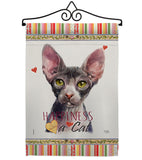 Sphynx Happiness - Pets Nature Vertical Impressions Decorative Flags HG110225 Made In USA