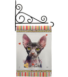 Sphynx Happiness - Pets Nature Vertical Impressions Decorative Flags HG110225 Made In USA