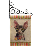 Sphynx Happiness - Pets Nature Vertical Impressions Decorative Flags HG110225 Made In USA