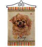 Tibetan Spaniel Happiness - Pets Nature Vertical Impressions Decorative Flags HG110227 Made In USA