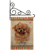 Tibetan Spaniel Happiness - Pets Nature Vertical Impressions Decorative Flags HG110227 Made In USA