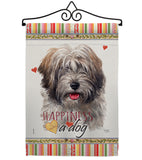 Tibetan Terrier Happiness - Pets Nature Vertical Impressions Decorative Flags HG110228 Made In USA