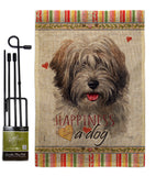 Tibetan Terrier Happiness - Pets Nature Vertical Impressions Decorative Flags HG110228 Made In USA