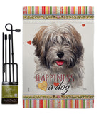 Tibetan Terrier Happiness - Pets Nature Vertical Impressions Decorative Flags HG110228 Made In USA