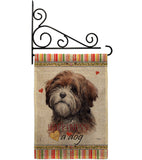 Brown Tibetan Terrier Happiness - Pets Nature Vertical Impressions Decorative Flags HG110229 Made In USA