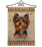 Torkshire Terrier Happiness - Pets Nature Vertical Impressions Decorative Flags HG110234 Made In USA