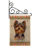 Torkshire Terrier Happiness - Pets Nature Vertical Impressions Decorative Flags HG110234 Made In USA