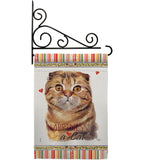 Scottish Fold Happiness - Pets Nature Vertical Impressions Decorative Flags HG110237 Made In USA