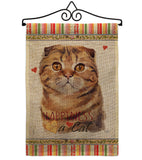 Scottish Fold Happiness - Pets Nature Vertical Impressions Decorative Flags HG110237 Made In USA