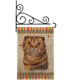 Scottish Fold Happiness - Pets Nature Vertical Impressions Decorative Flags HG110237 Made In USA