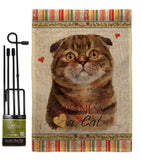Scot Fold Happiness - Pets Nature Vertical Impressions Decorative Flags HG110238 Made In USA
