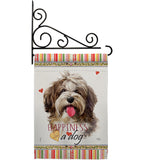 Havanese Cuban Happiness - Pets Nature Vertical Impressions Decorative Flags HG110239 Made In USA