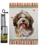 Havanese Cuban Happiness - Pets Nature Vertical Impressions Decorative Flags HG110239 Made In USA