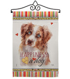 Red Australian Shepherd Happiness - Pets Nature Vertical Impressions Decorative Flags HG110241 Made In USA