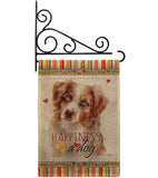 Red Australian Shepherd Happiness - Pets Nature Vertical Impressions Decorative Flags HG110241 Made In USA