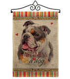 Merle Bulldog Happiness - Pets Nature Vertical Impressions Decorative Flags HG110245 Made In USA