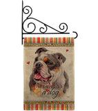 Merle Bulldog Happiness - Pets Nature Vertical Impressions Decorative Flags HG110245 Made In USA