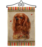 Ruby Cavalier King Spaniel Happiness - Pets Nature Vertical Impressions Decorative Flags HG110246 Made In USA