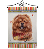 Red Chow Chow Happiness - Pets Nature Vertical Impressions Decorative Flags HG110249 Made In USA