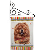 Red Chow Chow Happiness - Pets Nature Vertical Impressions Decorative Flags HG110249 Made In USA