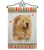 Cream Chow Chow Happiness - Pets Nature Vertical Impressions Decorative Flags HG110250 Made In USA
