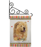 Cream Chow Chow Happiness - Pets Nature Vertical Impressions Decorative Flags HG110250 Made In USA