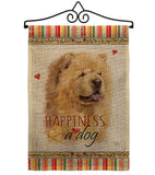 Cream Chow Chow Happiness - Pets Nature Vertical Impressions Decorative Flags HG110250 Made In USA