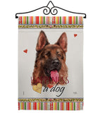 Red German Shepherd Happiness - Pets Nature Vertical Impressions Decorative Flags HG110253 Made In USA