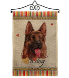 Red German Shepherd Happiness - Pets Nature Vertical Impressions Decorative Flags HG110253 Made In USA